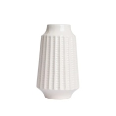 BHS Grooved Ceramic Vase - Cream BHS Grooved Ceramic Vase - Cream