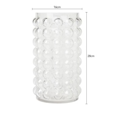 BHS Medium Bobble Glass Vase - Clear BHS Medium Bobble Glass Vase - Clear