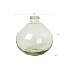 BHS Recycled Round Glass Vase - Green BHS Recycled Round Glass Vase - Green