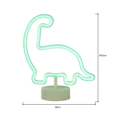 BHS Glow Dino Neon Table Lamp - Green