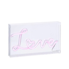 BHS Glow LED Love Neon Light Box - Pink