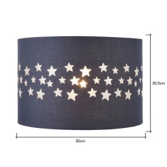 BHS Glow Stars Easy Fit Light Shade 30cm - Navy