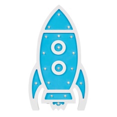 BHS Glow Wooden Rocket Table Light - Navy BHS Glow Wooden Rocket Table Light - Navy