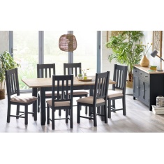 Julian Bowen Bordeaux Extending Dining Table - Dark Grey Julian Bowen Bordeaux Extending Dining Table - Dark Grey