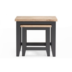 Julian Bowen Bordeaux Nest Of Tables - Dark Grey Julian Bowen Bordeaux Nest Of Tables - Dark Grey