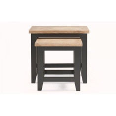 Julian Bowen Bordeaux Nest Of Tables - Dark Grey