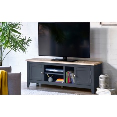 Julian Bowen Bordeaux TV Unit - Dark Grey Julian Bowen Bordeaux TV Unit - Dark Grey
