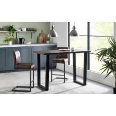 Julian Bowen Brooklyn Bar Table - Dark Oak Julian Bowen Brooklyn Bar Table - Dark Oak