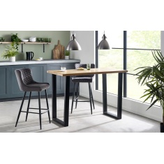 Julian Bowen Brooklyn Bar Table - Oak Julian Bowen Brooklyn Bar Table - Oak