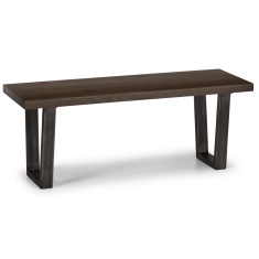 Julian Bowen Brooklyn Bench - Dark Oak