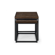 Julian Bowen Brooklyn Nesting Square Lamp Tables - Dark Oak Julian Bowen Brooklyn Nesting Square Lamp Tables - Dark Oak