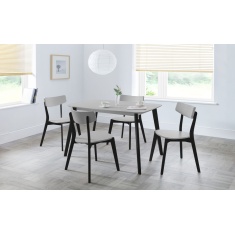 Julian Bowen Casa Rectangular Dining Table - Grey/Black Julian Bowen Casa Rectangular Dining Table - Grey/Black