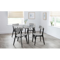 Julian Bowen Casa Round Dining Table - Grey/Black Julian Bowen Casa Round Dining Table - Grey/Black