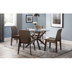 Julian Bowen Chelsea Round Glass 120cm Table Julian Bowen Chelsea Round Glass 120cm Table