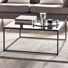 Julian Bowen Chicago Square Coffee Table - Smoked Glass Julian Bowen Chicago Square Coffee Table - Smoked Glass