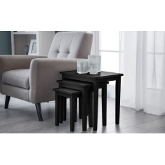 Julian Bowen Cleo Nest Of Tables - Black Julian Bowen Cleo Nest Of Tables - Black