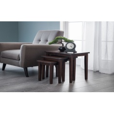 Julian Bowen Cleo Nest Of Tables - Mahogany Finish Julian Bowen Cleo Nest Of Tables - Mahogany Finish