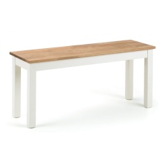 Julian Bowen Coxmoor Bench - Ivory & Oak Julian Bowen Coxmoor Bench - Ivory & Oak