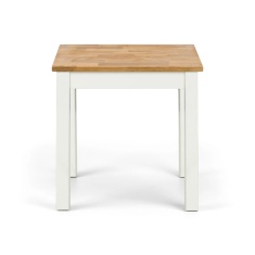 Julian Bowen Coxmoor Square Lamp Table - Ivory & Oak Julian Bowen Coxmoor Square Lamp Table - Ivory & Oak