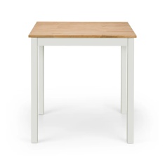 Julian Bowen Coxmoor Square Dining Table 75cm - Ivory & Oak Julian Bowen Coxmoor Square Dining Table 75cm - Ivory & Oak