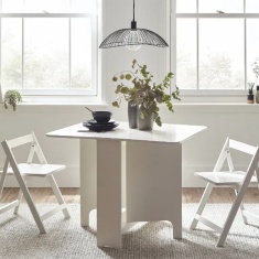 Julian Bowen Gatan Small Gateleg Table With 2 Chairs - White Julian Bowen Gatan Small Gateleg Table With 2 Chairs - White