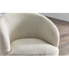 Julian Bowen Gigi Boucle Accent Chair - Ivory Julian Bowen Gigi Boucle Accent Chair - Ivory