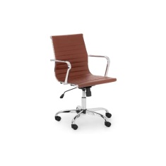 Julian Bowen Gio Office Chair - Brown & Chrome Julian Bowen Gio Office Chair - Brown & Chrome