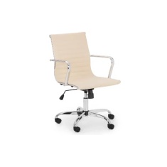 Julian Bowen Gio Office Chair - Ivory & Chrome Julian Bowen Gio Office Chair - Ivory & Chrome
