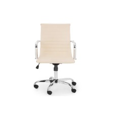 Julian Bowen Gio Office Chair - Ivory & Chrome Julian Bowen Gio Office Chair - Ivory & Chrome