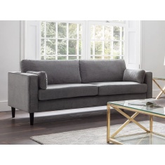 Julian Bowen Hayward 3 Seater - Grey Chenille Fabric Julian Bowen Hayward 3 Seater - Grey Chenille Fabric