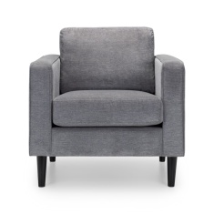 Julian Bowen Hayward Chair - Grey Chenille Fabric Julian Bowen Hayward Chair - Grey Chenille Fabric