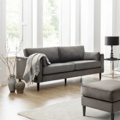 Julian Bowen Hayward Velvet Grand 3 Seater Sofa Julian Bowen Hayward Velvet Grand 3 Seater Sofa