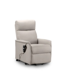 Julian Bowen Helena Rise & Recline Chair- Pebble Faux Leather Julian Bowen Helena Rise & Recline Chair- Pebble Faux Leather