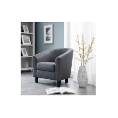 Julian Bowen Hugo Tub Chair - Slate Grey Julian Bowen Hugo Tub Chair - Slate Grey