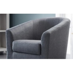 Julian Bowen Hugo Tub Chair - Slate Grey Julian Bowen Hugo Tub Chair - Slate Grey