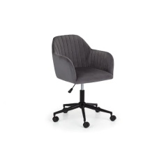 Julian Bowen Kahlo Velvet Swivel Office Chair - Grey/Black Julian Bowen Kahlo Velvet Swivel Office Chair - Grey/Black
