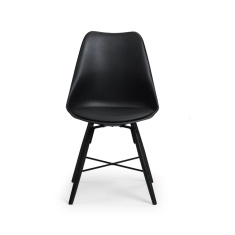 Julian Bowen Kari Dining Chair - Black Seat & Black Legs Julian Bowen Kari Dining Chair - Black Seat & Black Legs