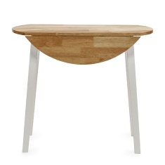 Julian Bowen Linwood Round Drop Leaf Table - Natural Top Julian Bowen Linwood Round Drop Leaf Table - Natural Top