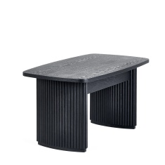 Julian Bowen Louis Fluted Compact Coffee Table - Black Julian Bowen Louis Fluted Compact Coffee Table - Black
