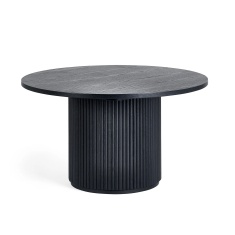 Julian Bowen Louis Fluted Round Coffee Table - Black Julian Bowen Louis Fluted Round Coffee Table - Black