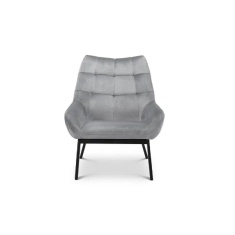 Julian Bowen Lucerne Velvet Chair - Grey Julian Bowen Lucerne Velvet Chair - Grey