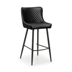 Julian Bowen Luxe Faux Leather Barstool - Black Julian Bowen Luxe Faux Leather Barstool - Black
