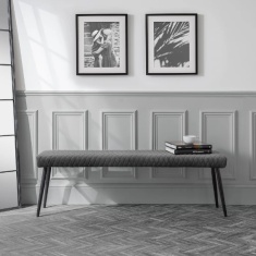 Julian Bowen Luxe Low Bench - Grey Julian Bowen Luxe Low Bench - Grey