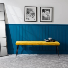Julian Bowen Luxe Low Bench - Mustard Julian Bowen Luxe Low Bench - Mustard