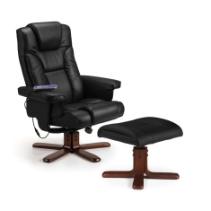 Julian Bowen Malmo Massage Recliner & Stool - Black Julian Bowen Malmo Massage Recliner & Stool - Black