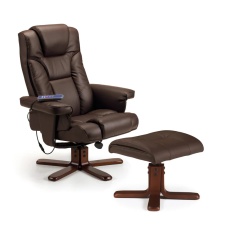 Julian Bowen Malmo Massage Recliner & Stool - Brown Julian Bowen Malmo Massage Recliner & Stool - Brown