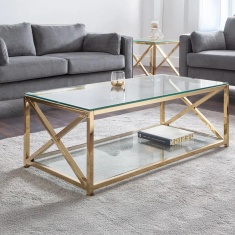 Julian Bowen Miami Coffee Table - Gold Julian Bowen Miami Coffee Table - Gold