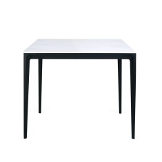 Julian Bowen Miami Square Stone Top Dining Table - White Marble Julian Bowen Miami Square Stone Top Dining Table - White Marble