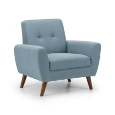 Julian Bowen Monza Compact Retro Chair - Blue Julian Bowen Monza Compact Retro Chair - Blue