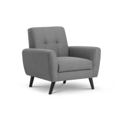 Julian Bowen Monza Compact Retro Chair - Grey Julian Bowen Monza Compact Retro Chair - Grey